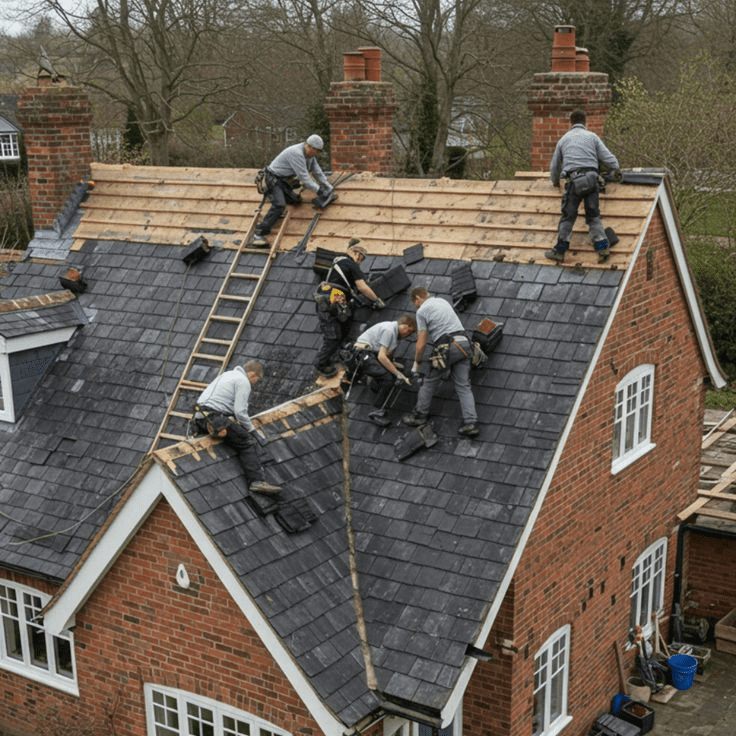Residential roofing project